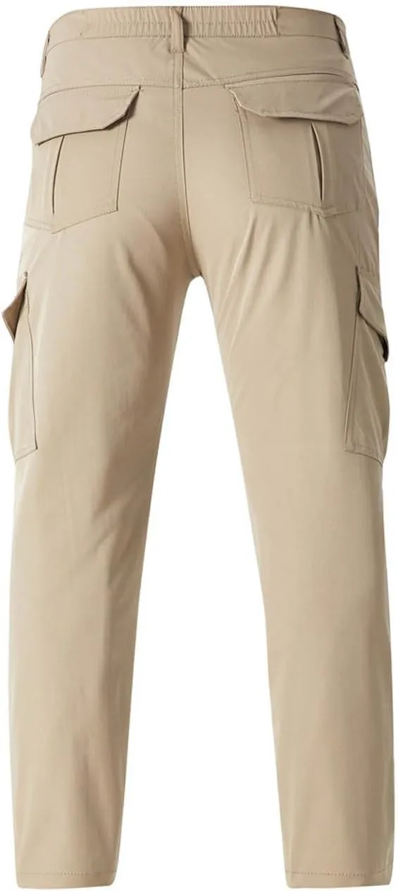 Tactical Pants for Men Ripstop Stretch Hiking Work Cargo Pant Breathable Elastic Waist Military Trousers Multi Pocket