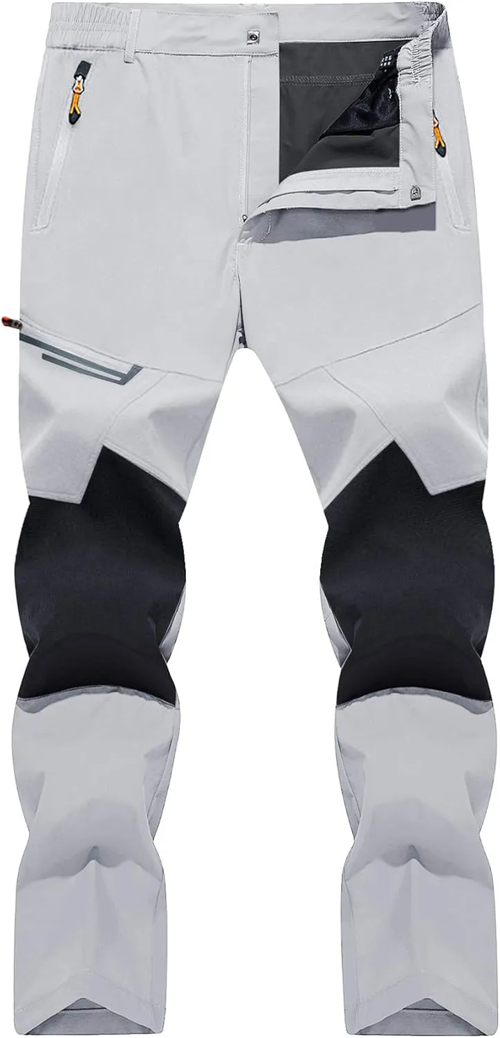 TACVASEN Men's Water Resistant Hiking Pants All Seasons Quick Dry Working Cargo Pants