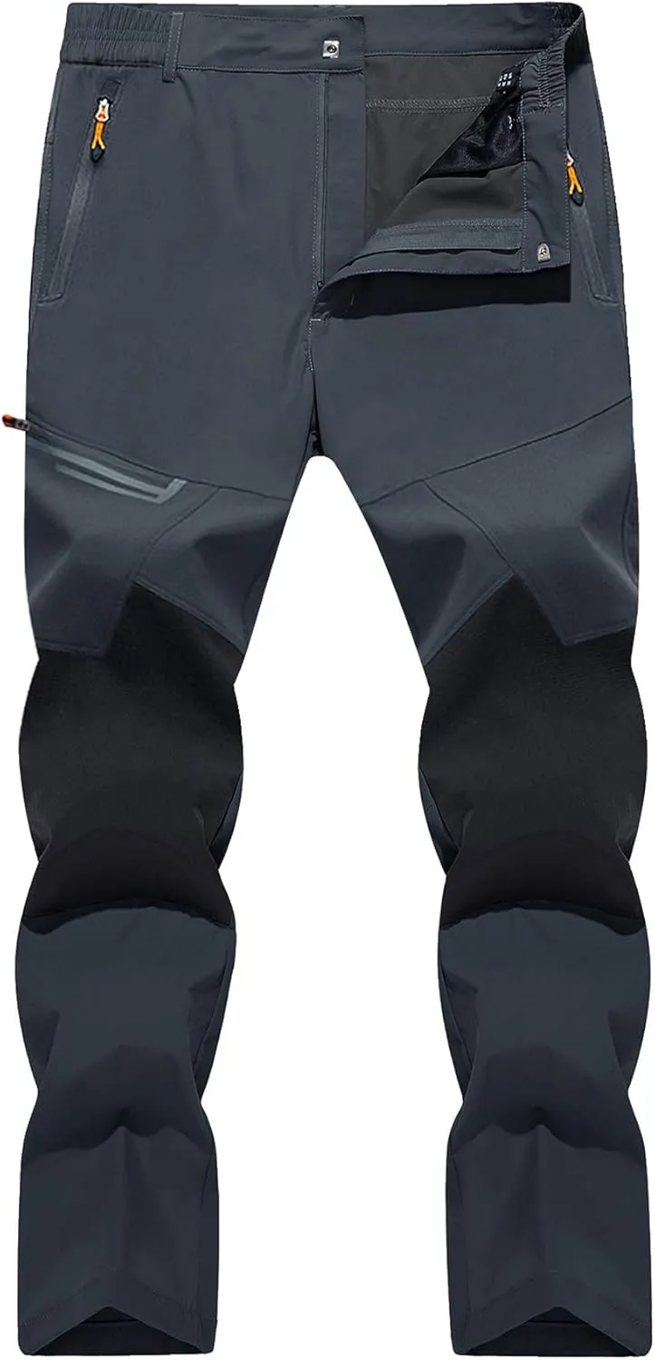 TACVASEN Men's Water Resistant Hiking Pants All Seasons Quick Dry Working Cargo Pants