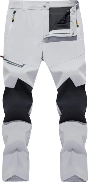 TACVASEN Men's Water Resistant Hiking Pants All Seasons Quick Dry Working Cargo Pants