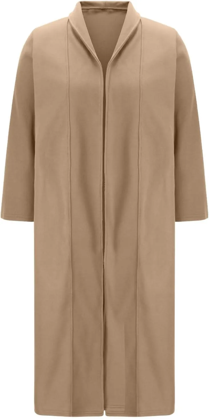 TANGNADE Winter Coats for Women Long Length Wool Jackets Notch Lapel Single Breasted Trendy Casual Long Pea Trench Coat