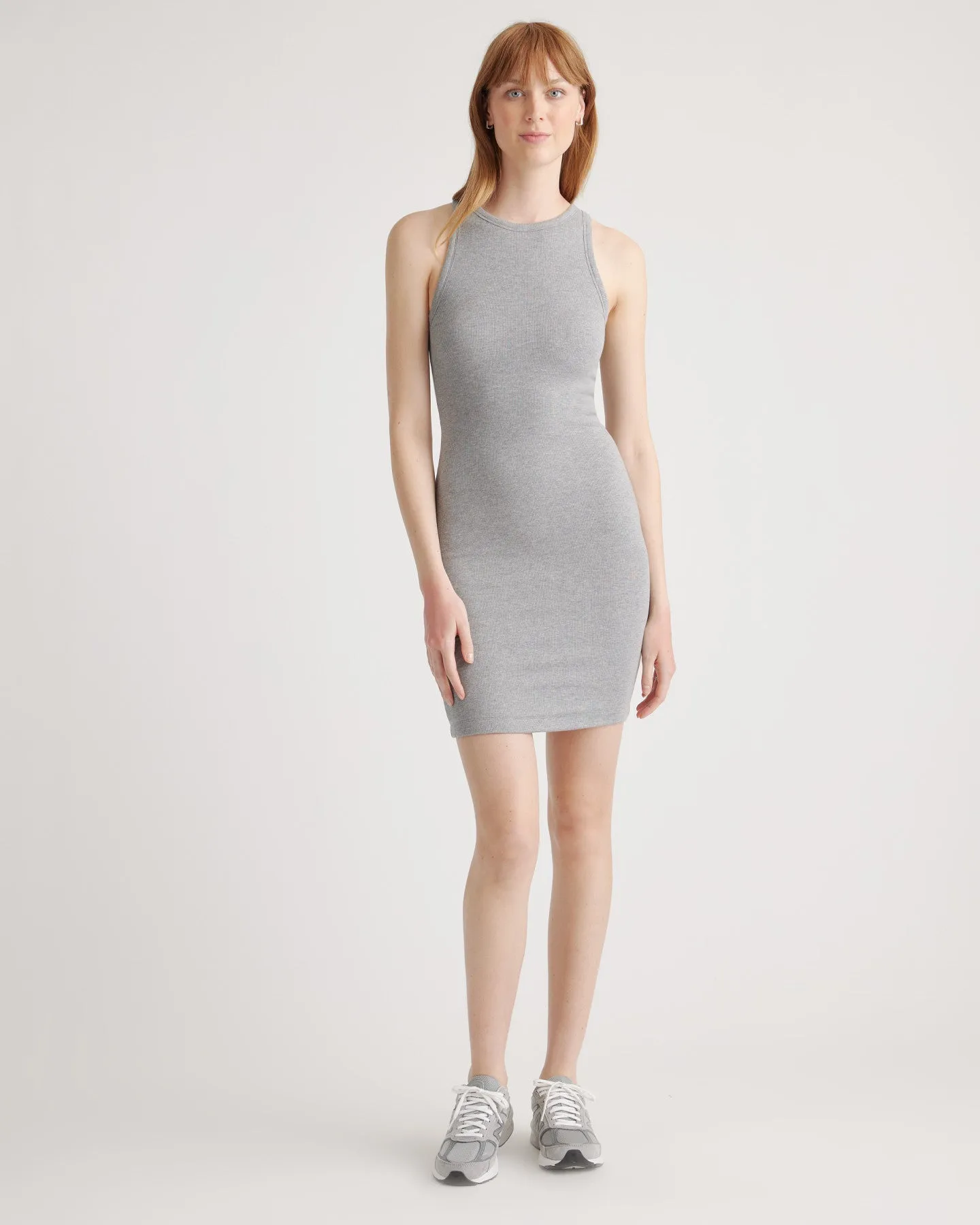 Tencel Rib Knit Sleeveless Mini Dress