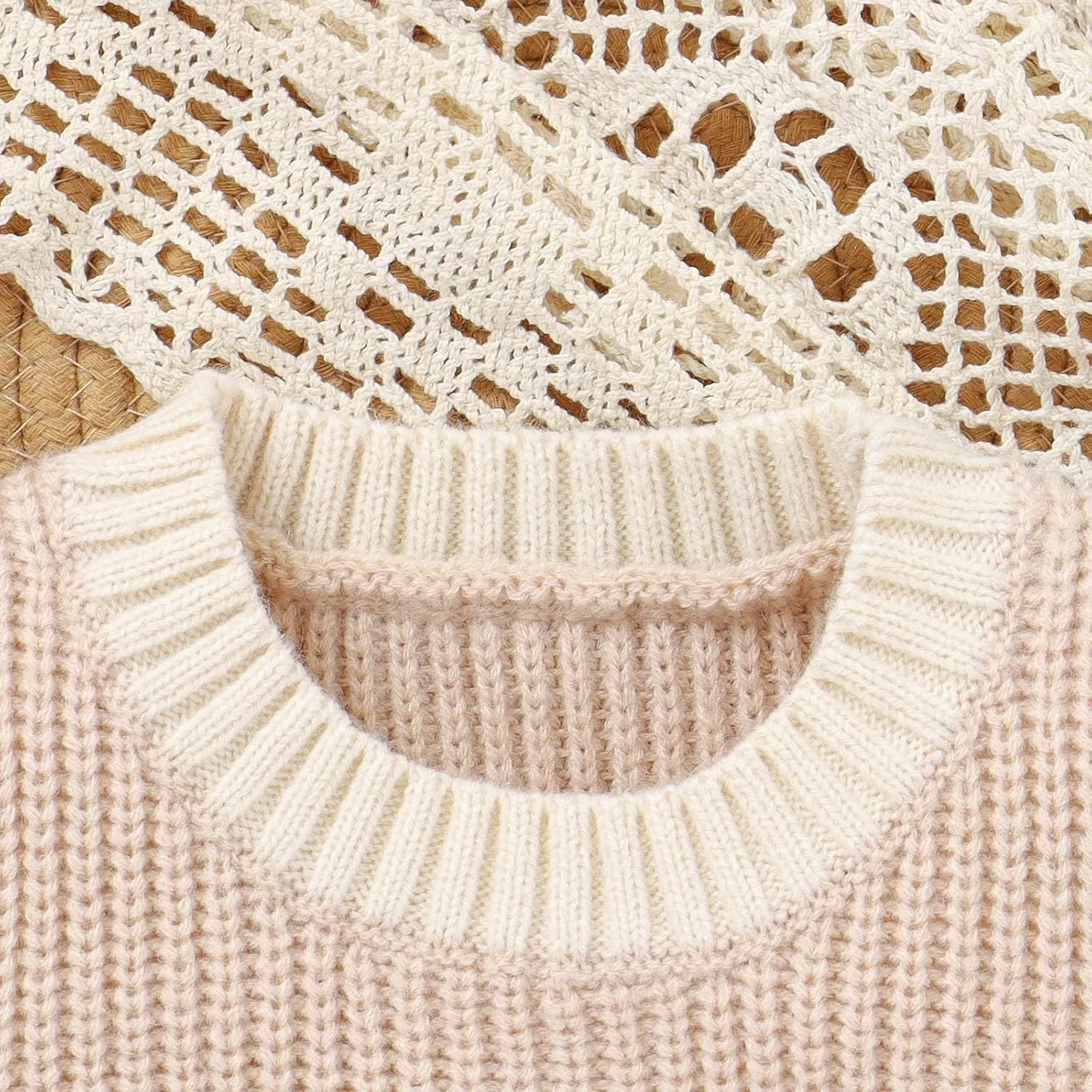Toddler Baby Boy Girl Sweater Vest Sleeveless Bear Print Chunky Knit Warm Top with Pockets Cute Fall Winter Clothes