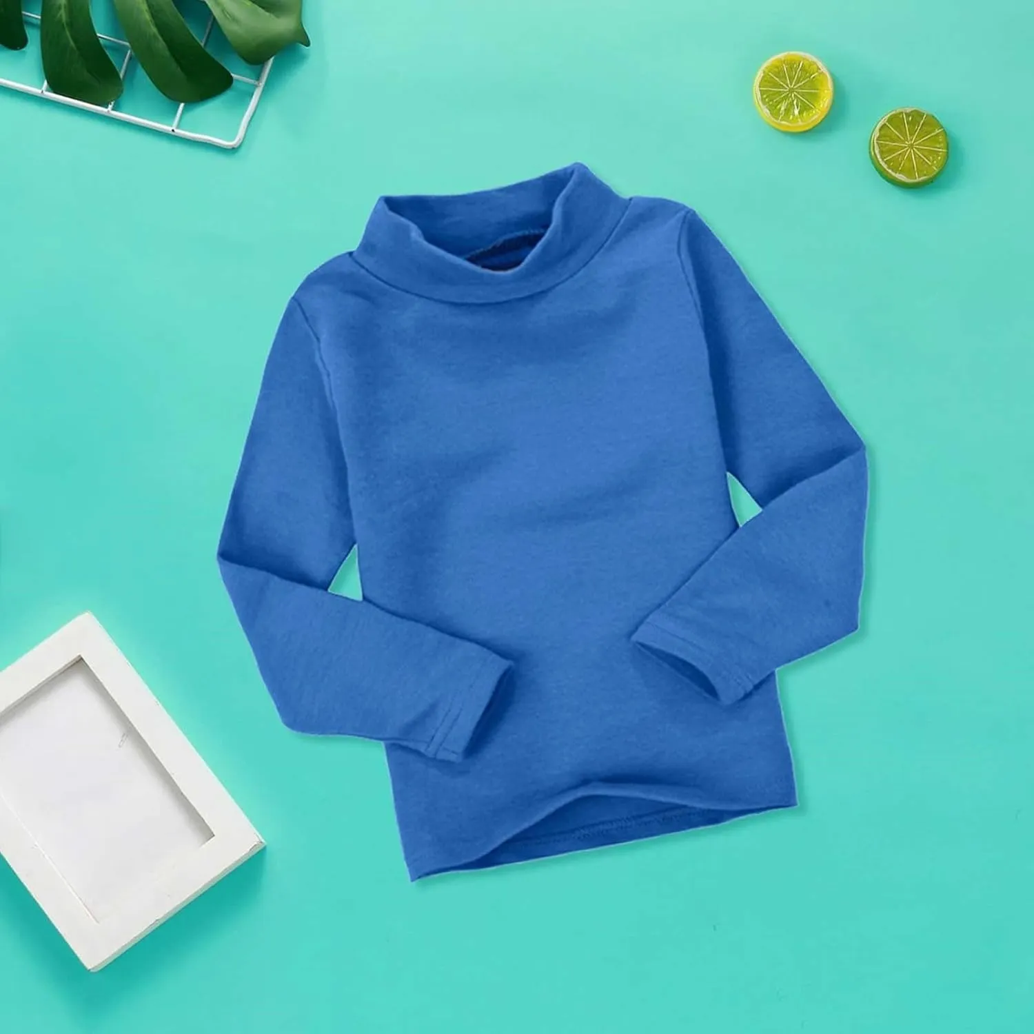 Toddler Kids Soft Cotton Pullover Long Sleeve T-Shirt Turtleneck Sweater for Girls Fall Winter Active Clothes