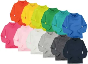 Toddler Kids Soft Cotton Pullover Long Sleeve T-Shirt Turtleneck Sweater for Girls Fall Winter Active Clothes