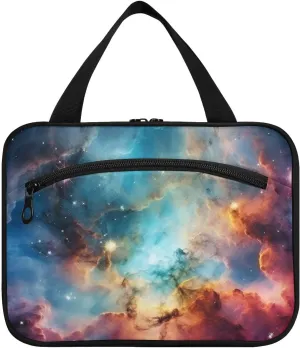 Toiletry Bag Fantasy Starry Sky Hanging Makeup Organizer Water Resistant Cosmetic Bag