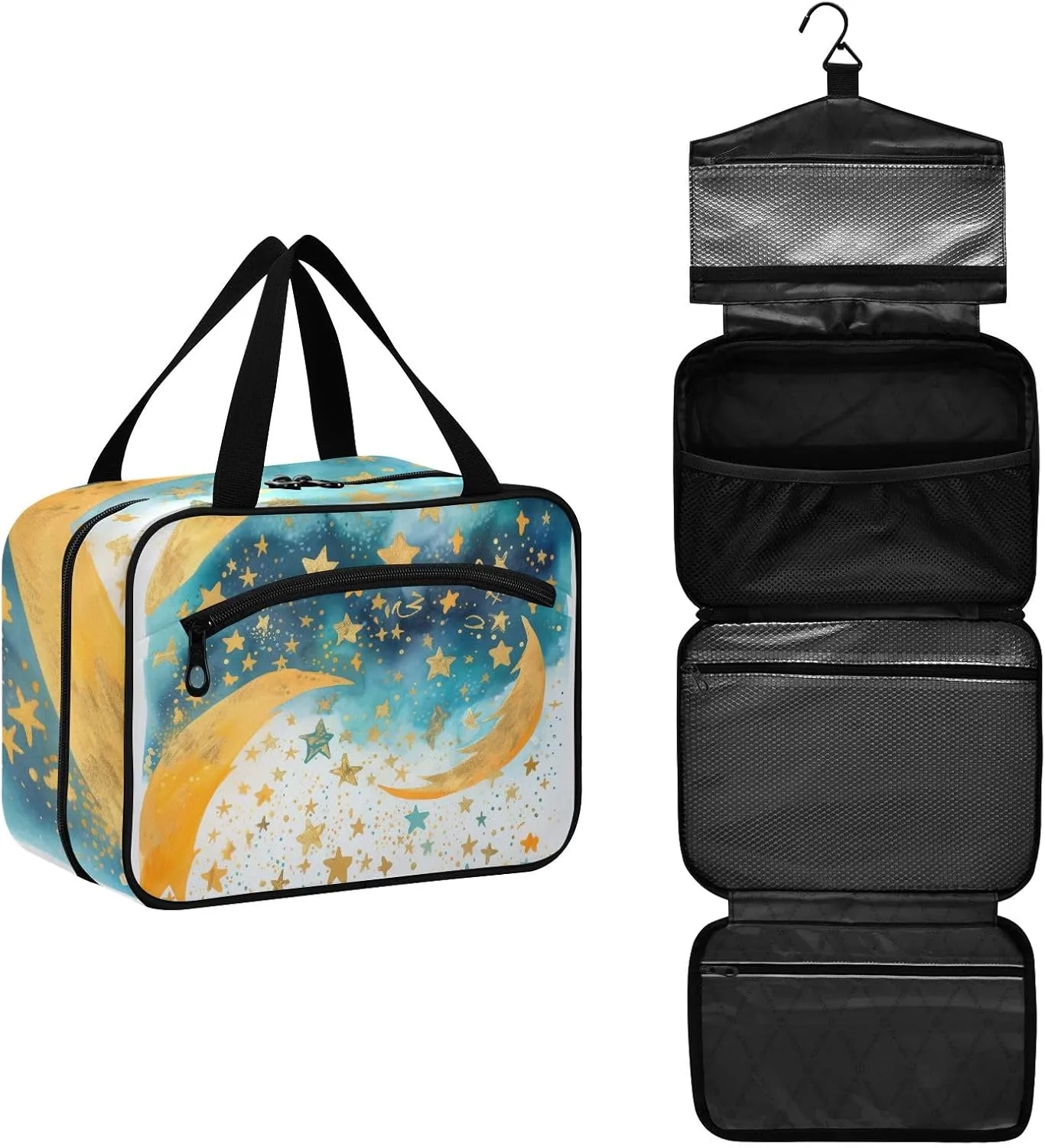 Toiletry Bag Milky Way Starry Sky Hanging Makeup Organizer Water Resistant Cosmetic Bag