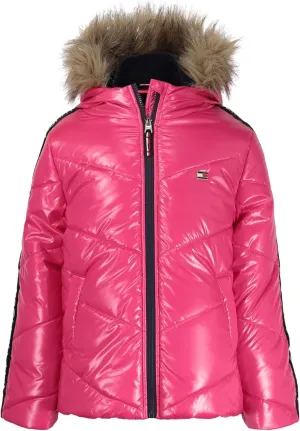 Tommy Hilfiger Girl's Chevron Puffer (Big Kids)