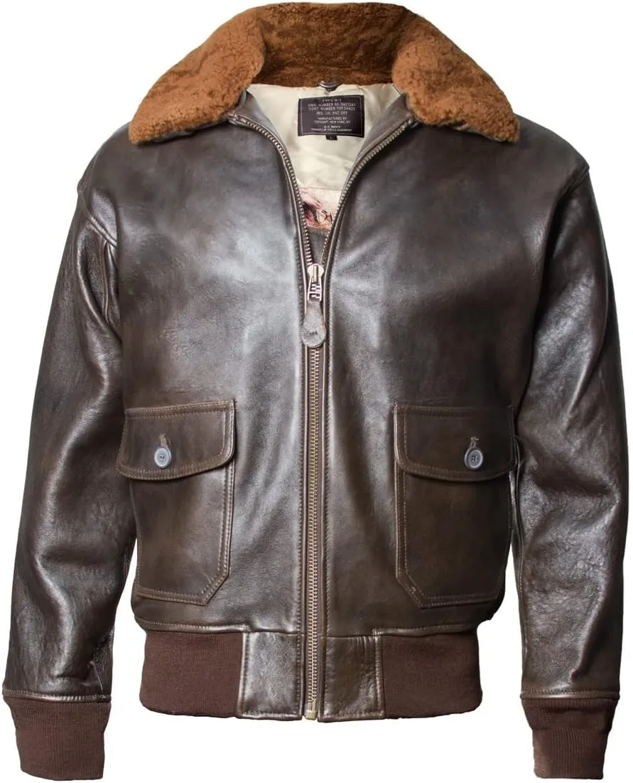 Top Gun Official Military G-1 Leather Jacket