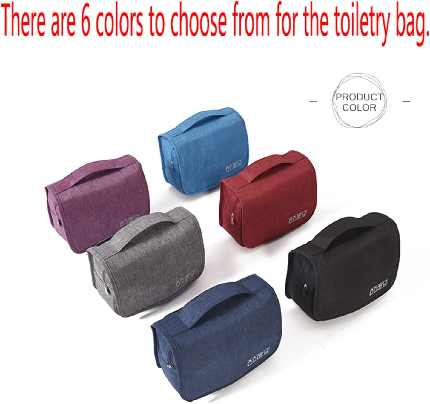 Travel Toiletry Bag with Hanging Hook, Water-resistant Makeup Cosmetic Bag (Grey), Sapphire