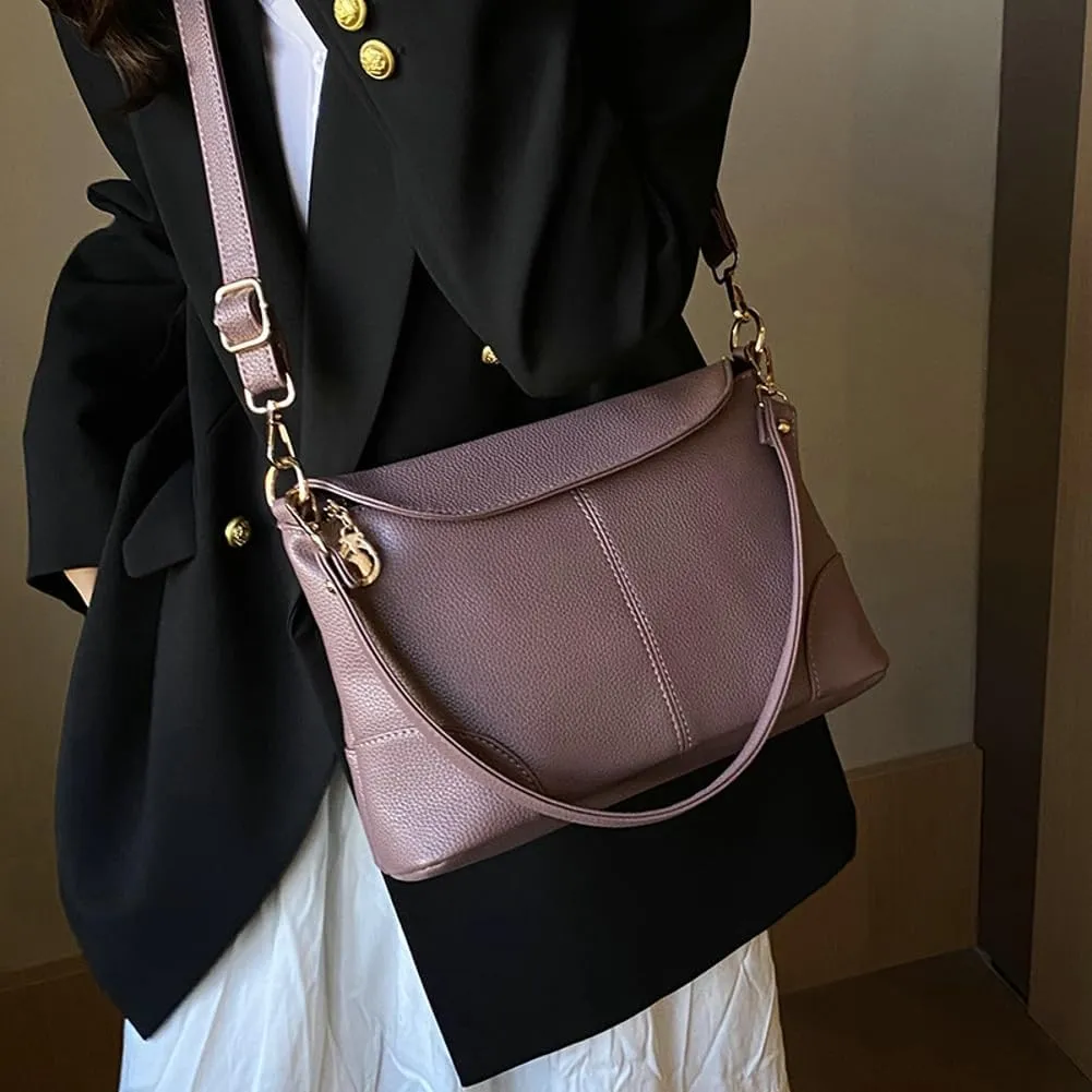 Trendy Crossbody Bags Women Cross Body Shoulder Bag Slouchy Underarm Crescent Hobo Handbag Cute Multiple Pockets Purses