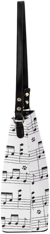 Trendy Shoulder Bucket Purses for Women Leather Casual Tote Crossbody Bucket Bag Multiple Pockets Shoulder Handbag