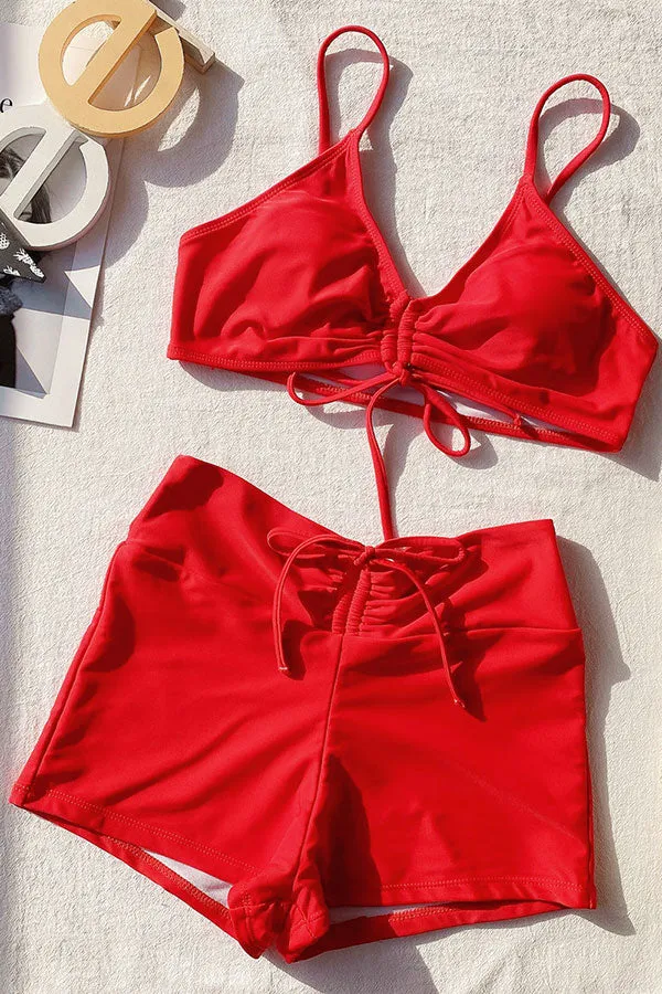 Tribal Print Drawstring Stylish Beach Bikini