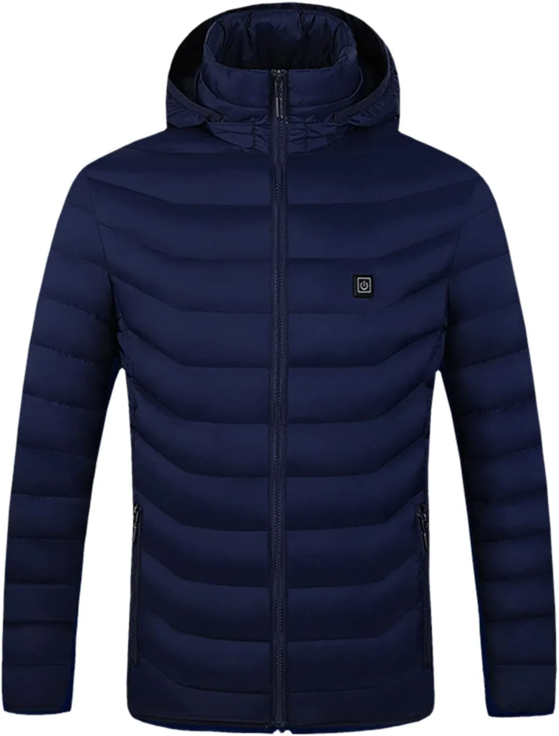 tuduoms Heated Puffer Jacket for Men Women Lightweight Winter Down Coat Usb Electric Heating Overcoat Quilted Puffy Outwear