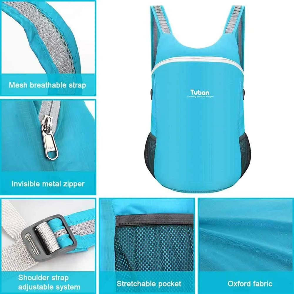Ultra Lightweight Packable Water Resistant Backpack for Travel Camping Outdoor Hiking Daypack