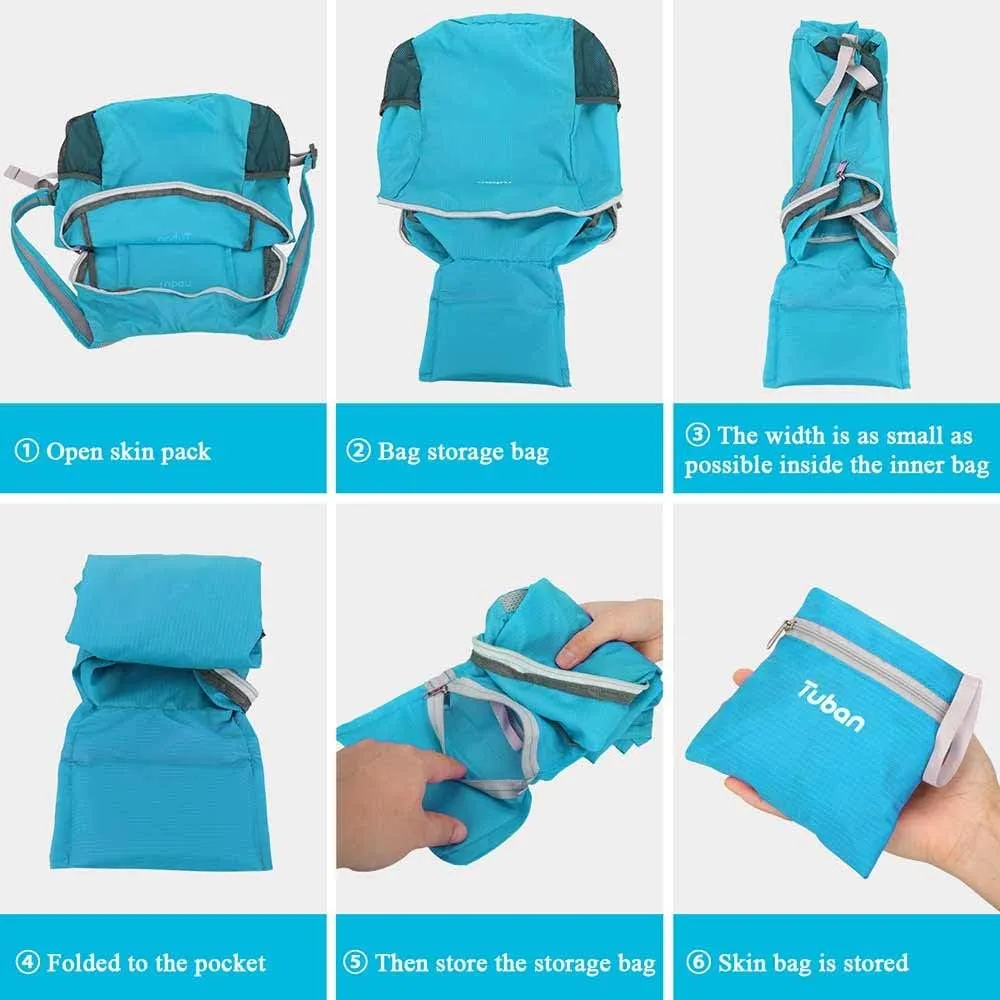 Ultra Lightweight Packable Water Resistant Backpack for Travel Camping Outdoor Hiking Daypack