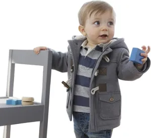 Unisex Baby Fleece Hooded Jacket Outerwear Duffle Zipper Winter Coat