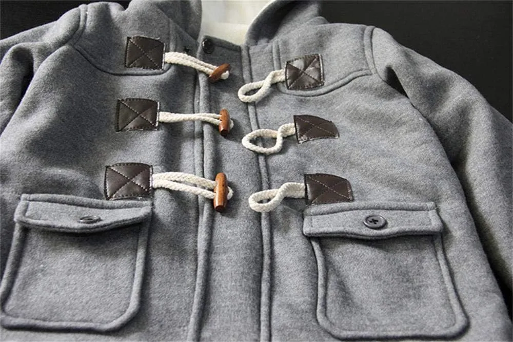 Unisex Baby Fleece Hooded Jacket Outerwear Duffle Zipper Winter Coat