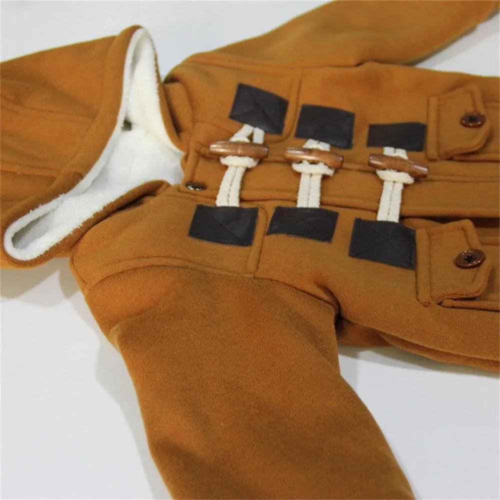 Unisex Baby Fleece Hooded Jacket Outerwear Duffle Zipper Winter Coat