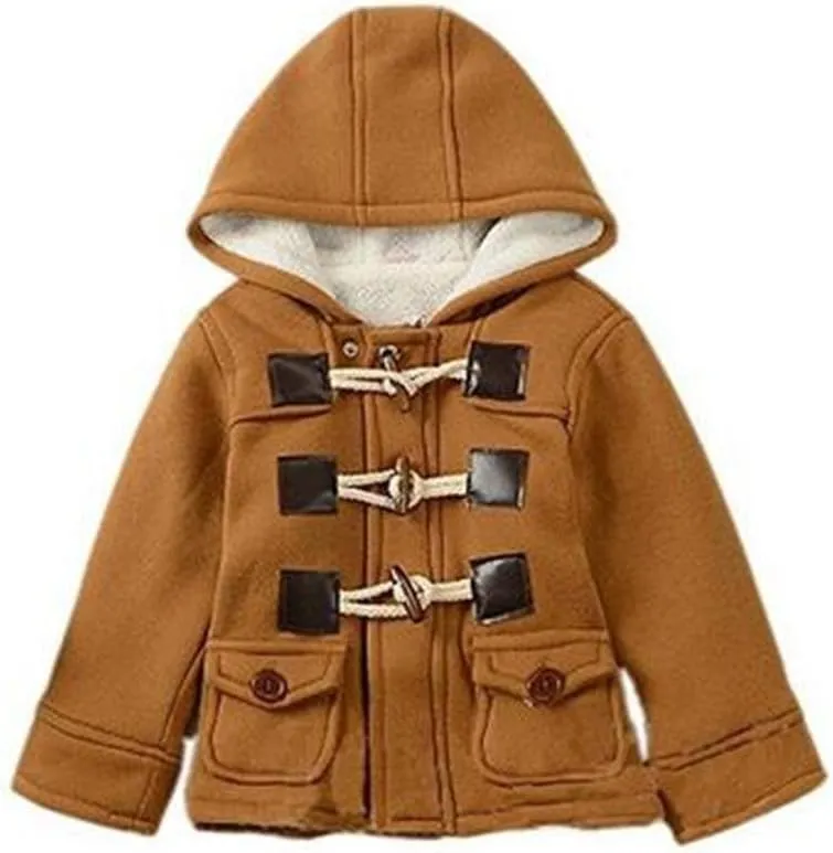 Unisex Baby Fleece Hooded Jacket Outerwear Duffle Zipper Winter Coat