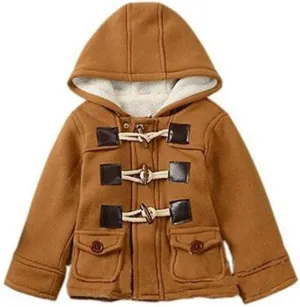 Unisex Baby Fleece Hooded Jacket Outerwear Duffle Zipper Winter Coat