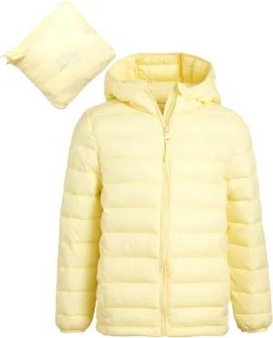 URBAN REPUBLIC Girls' Jacket - Packable Water Resistant Bubble Puffer Windbreaker Coat