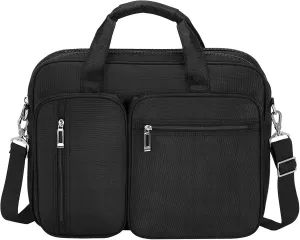 uxcell 15.6 Inch 360 Protective Laptop Bag Case, Water-Resistant Laptop Briefcase, Black