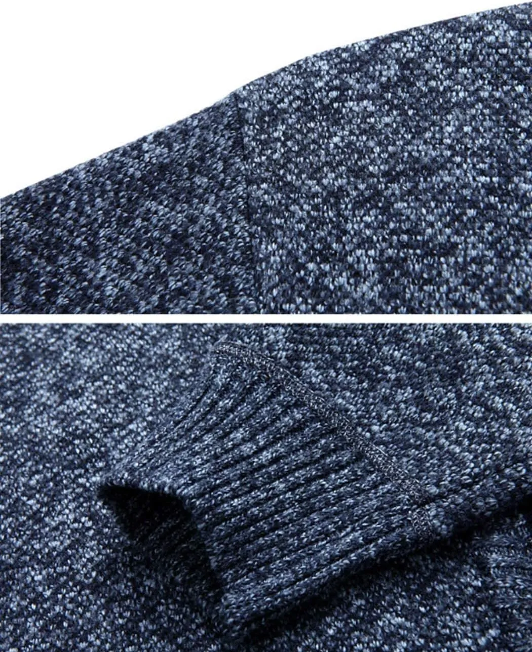 Vcansion Men's Classic Cardigan Sweaters Stand Collar Slim Fit Casual Knitted Sweater