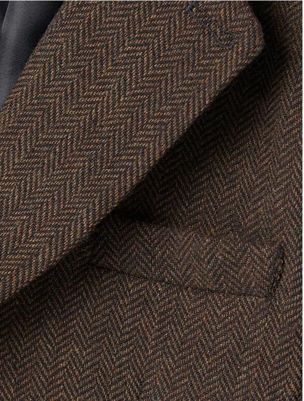 VENNYNG Men's Tweed Jacket with Elbow Paths Single Breasted Blazer Vintage Coat Tailored Fit Two-Buttons