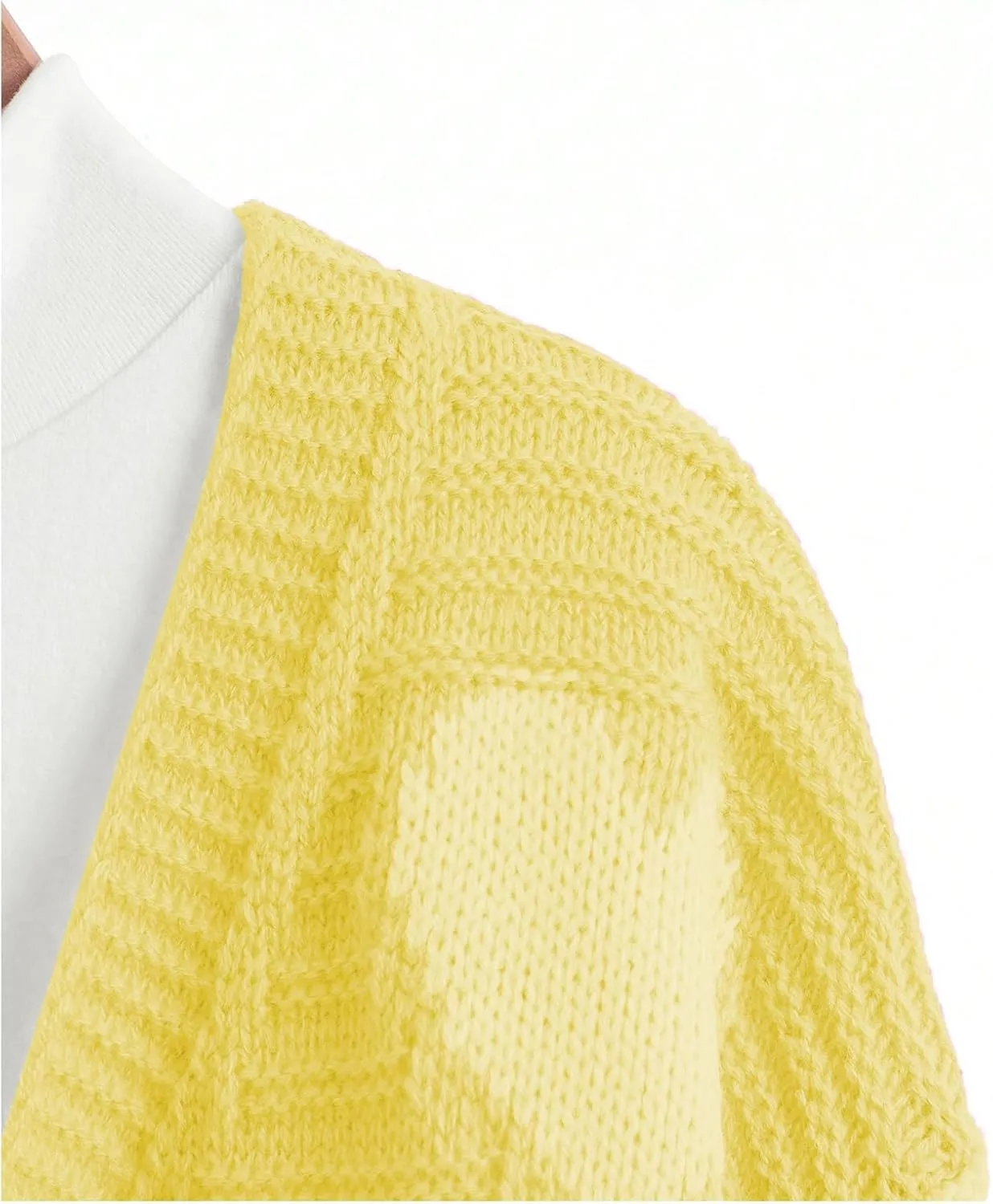 Verdusa Girl's Cute Heart Knitted Sweaters Open Front Long Sleeve Graphic Cardigan Sweater