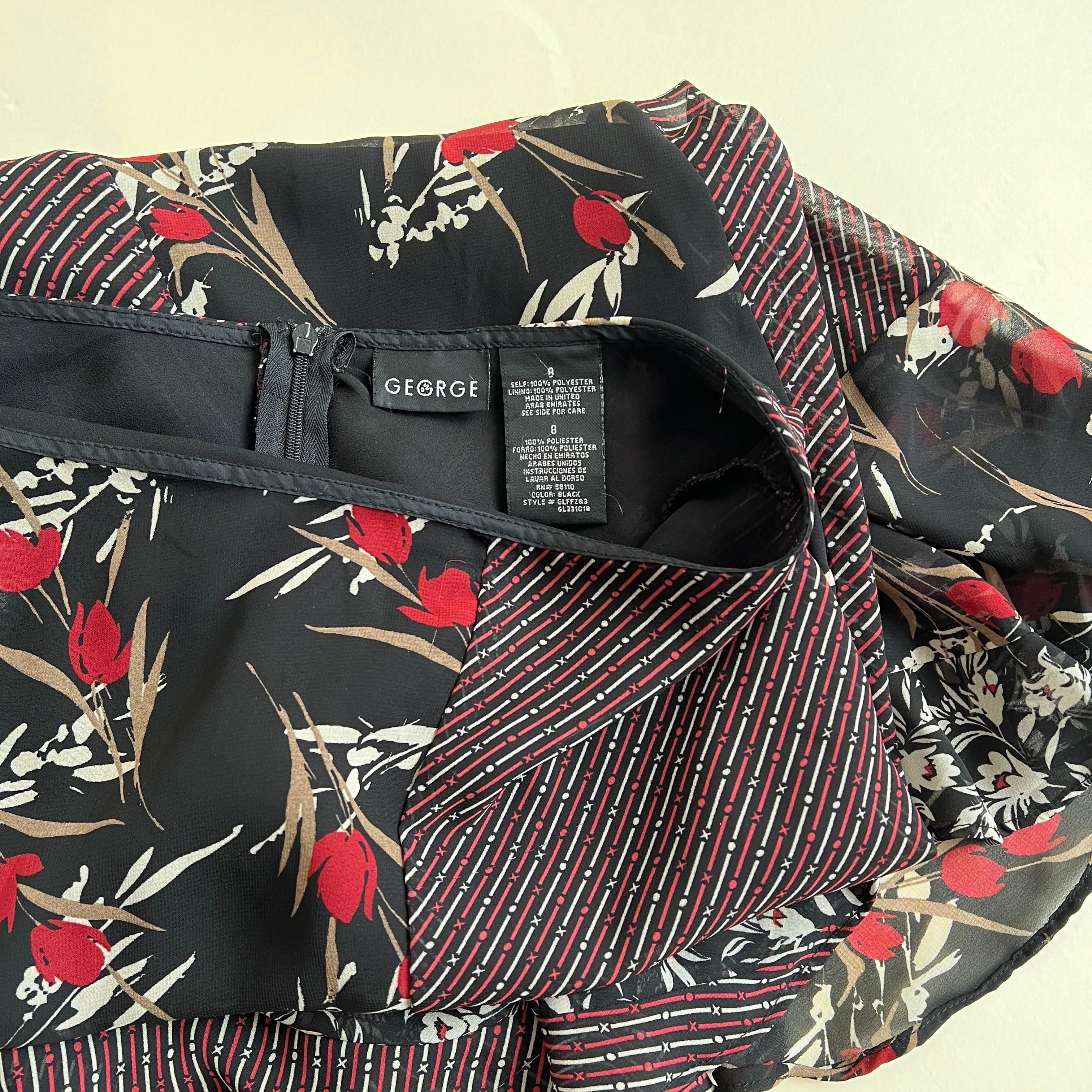 Vintage 90s floral patchwork midi skirt -M/L