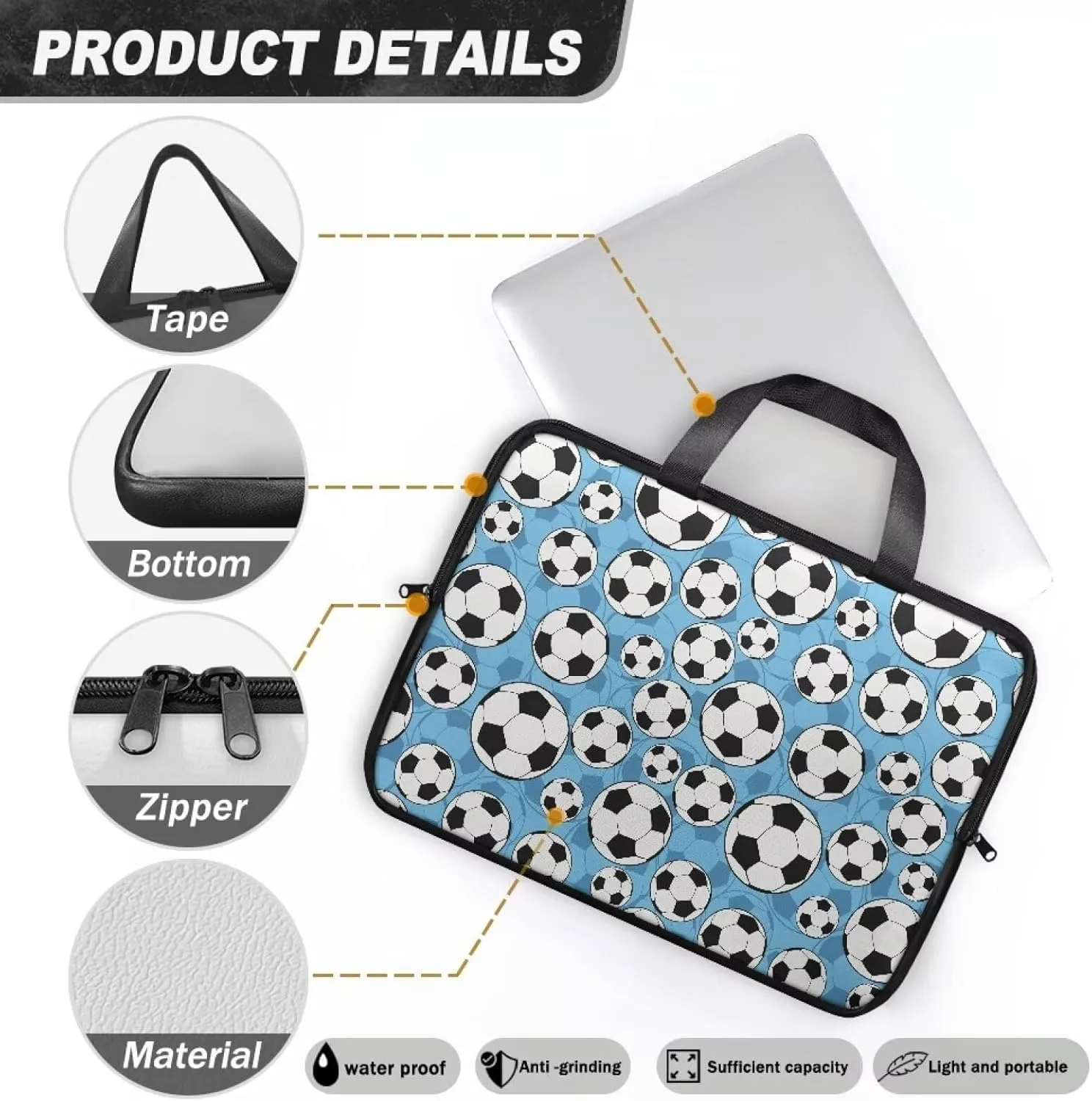 Water-Resistant Laptop Bag Leather Womens Laptop Carrying Case 10 12 13 15 17inch