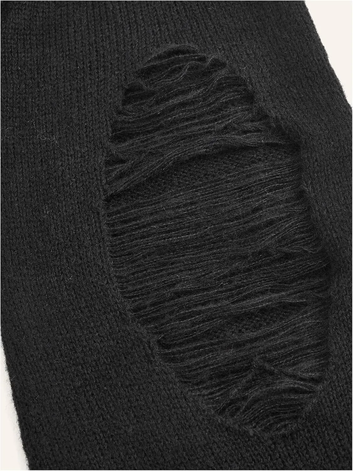 WDIRARA Women's Ripped Hollow Out Y2K Cropped Pullover Bell Sleeve Hooded Neck Hoodie Sweaters