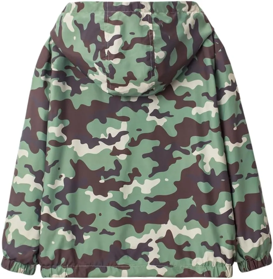 WELAKEN Lightweight Jacket for Boys Kids & Toddler II Girls' Print Water-resistant Jacket