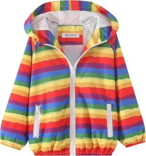 WELAKEN Lightweight Jacket for Boys Kids & Toddler II Girls' Print Water-resistant Jacket