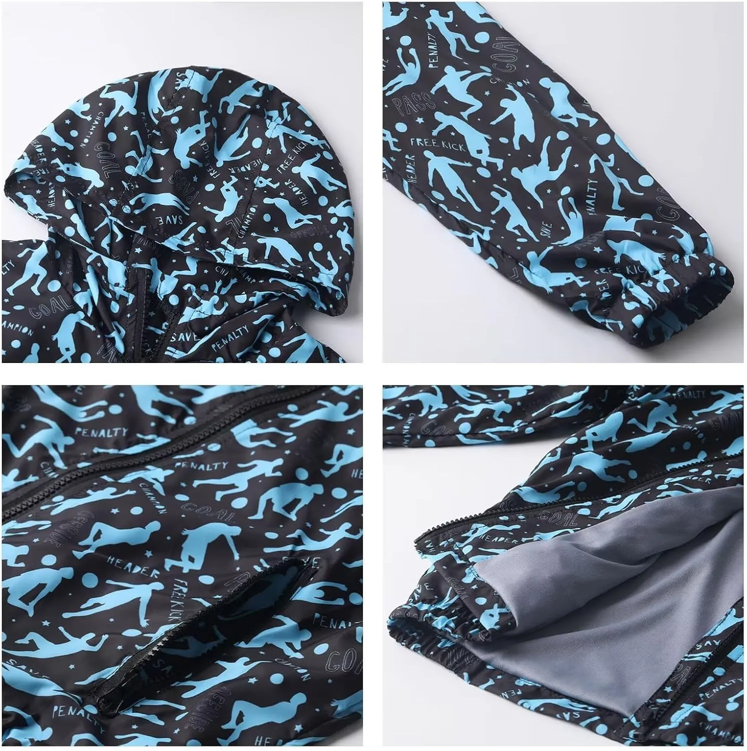 WELAKEN Lightweight Jacket for Boys Kids & Toddler II Girls' Print Water-resistant Jacket