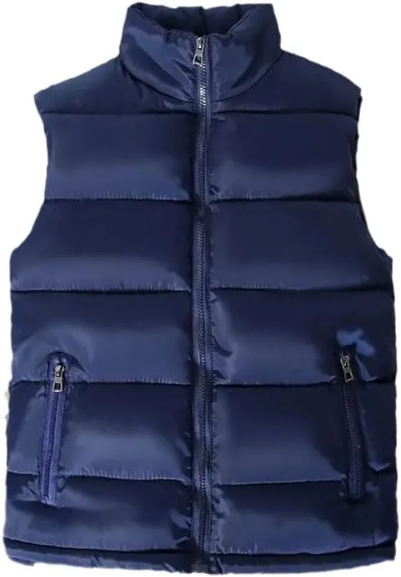 White Vest Jacket Men Slim Fit Stand Collar Sleeveless Puffer Jackets Spring Autumn Casual Waistcoat Warm Coat