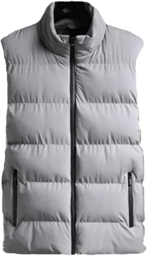Winter Male Cotton-Padded Vest Coats Mens Jacket Sleeveless Vest Stand Collar Thicken Waistcoats