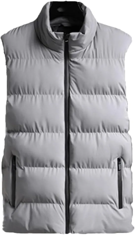 Winter Male Cotton-Padded Vest Coats Mens Jacket Sleeveless Vest Stand Collar Thicken Waistcoats