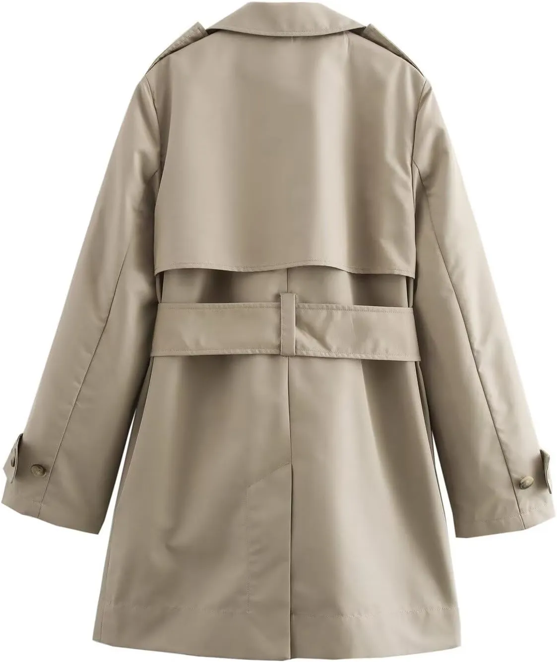 Winter Trench Coat Women Fall Solid Color Loose Casual Business Overcoat with Winter Outwear