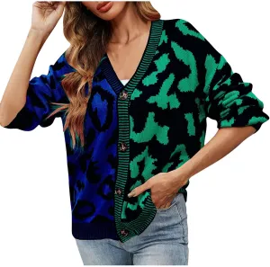 Women Floral Cropped Cardigan Long Sleeve Open Front Fuzzy Strawberry Print Knit Sweater Casual Y2k Knitwear Outerwear