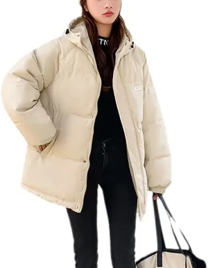 Women Hooded Oversize Loose Puffer Parka Down Cotton Padded Bubble Coat Female Short Overcoat Winter Jacket