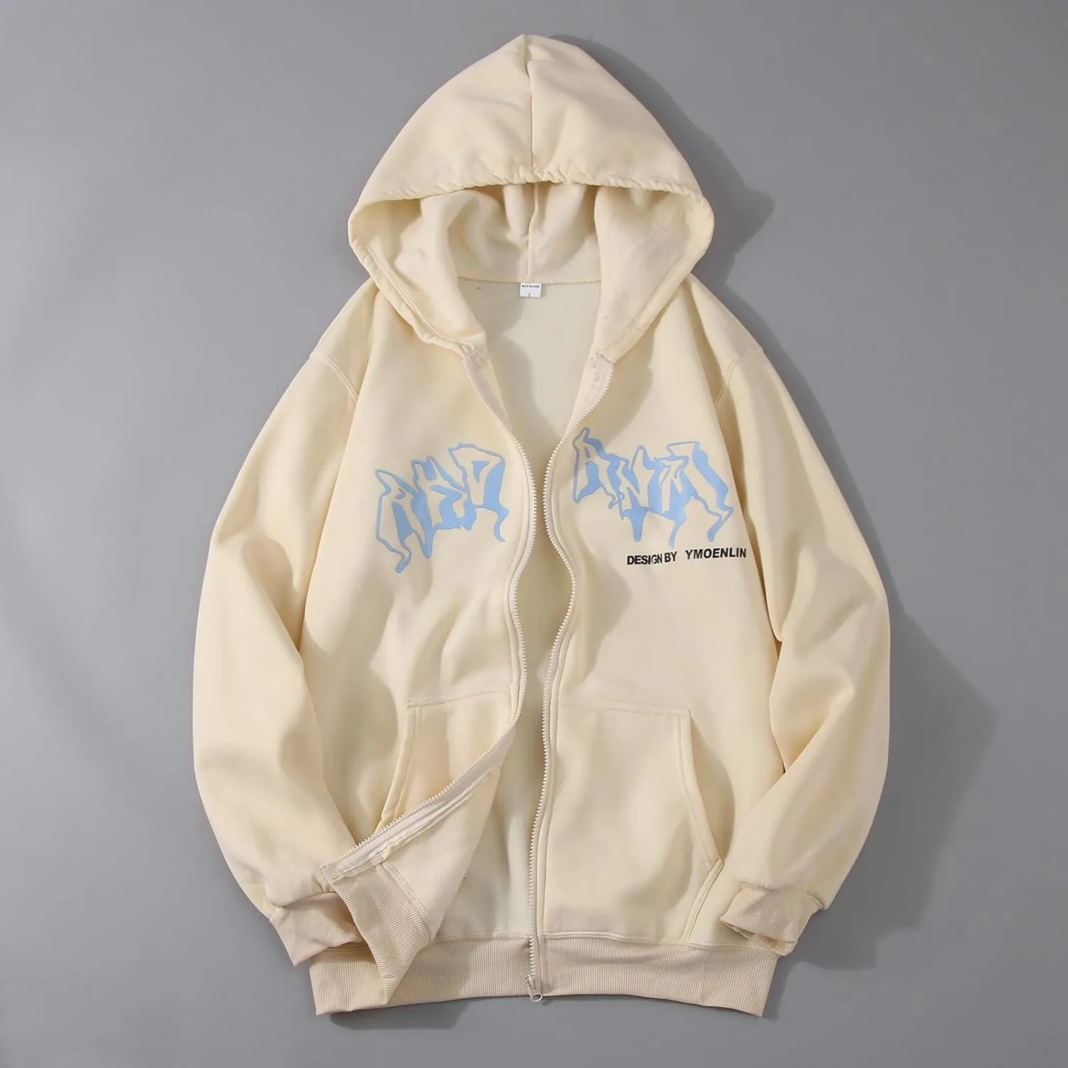 Women Men Y2K Zip Up Oversized Hoodie Dragon Graphic Emo Grunge Alt Baggy Fleece Jacket 90s Punk Streetwear Tops