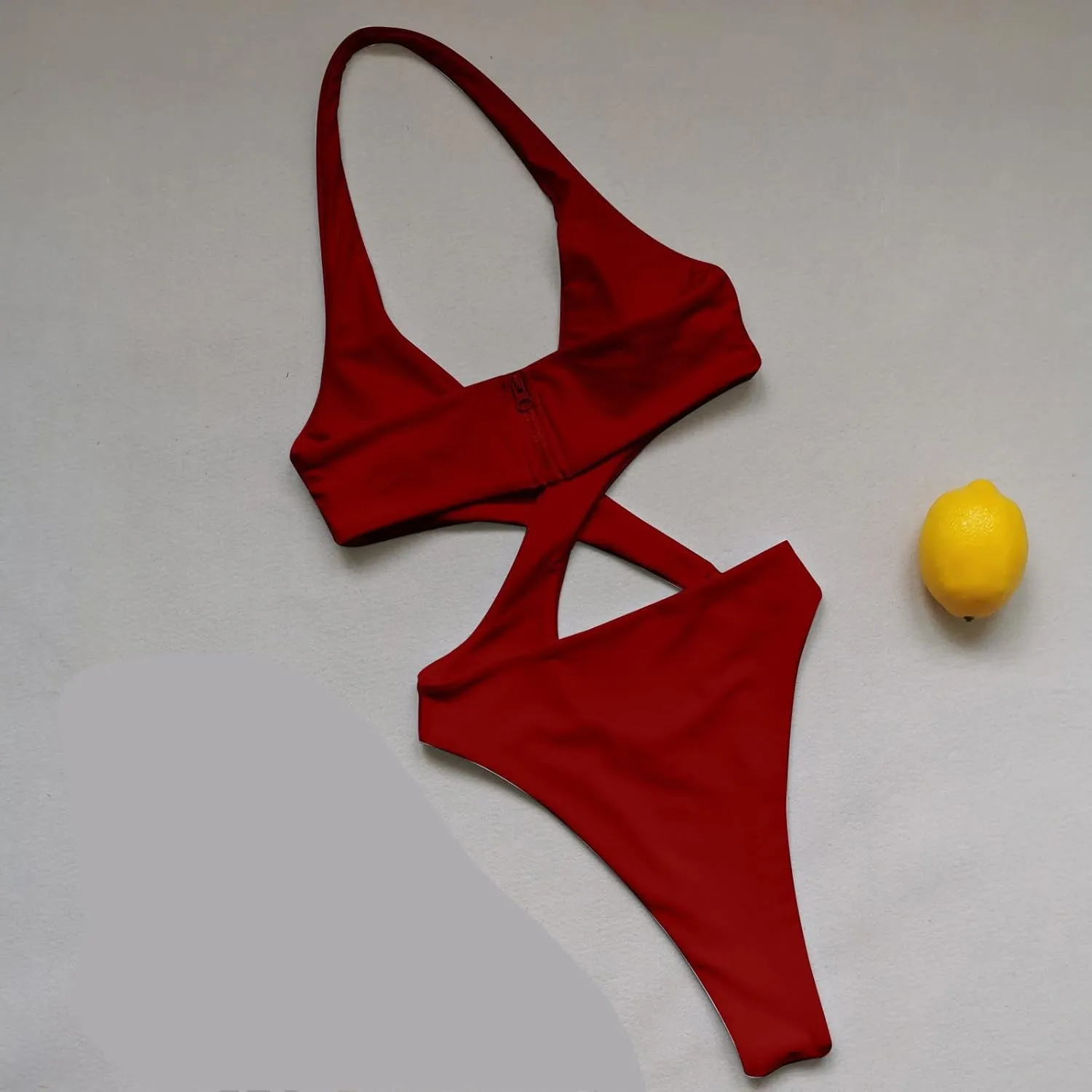 Women One Piece Swimsuits Tummy Control O Ring Cutout High Waisted Bathing Suit Swimwear Sexy Out Beach Swimming Suits