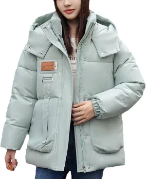 Women Plus Size Casual Short Overcoat Thick Cotton Padded Coat Female Hooded Loose Parkas Autumn Winter Down Jacket