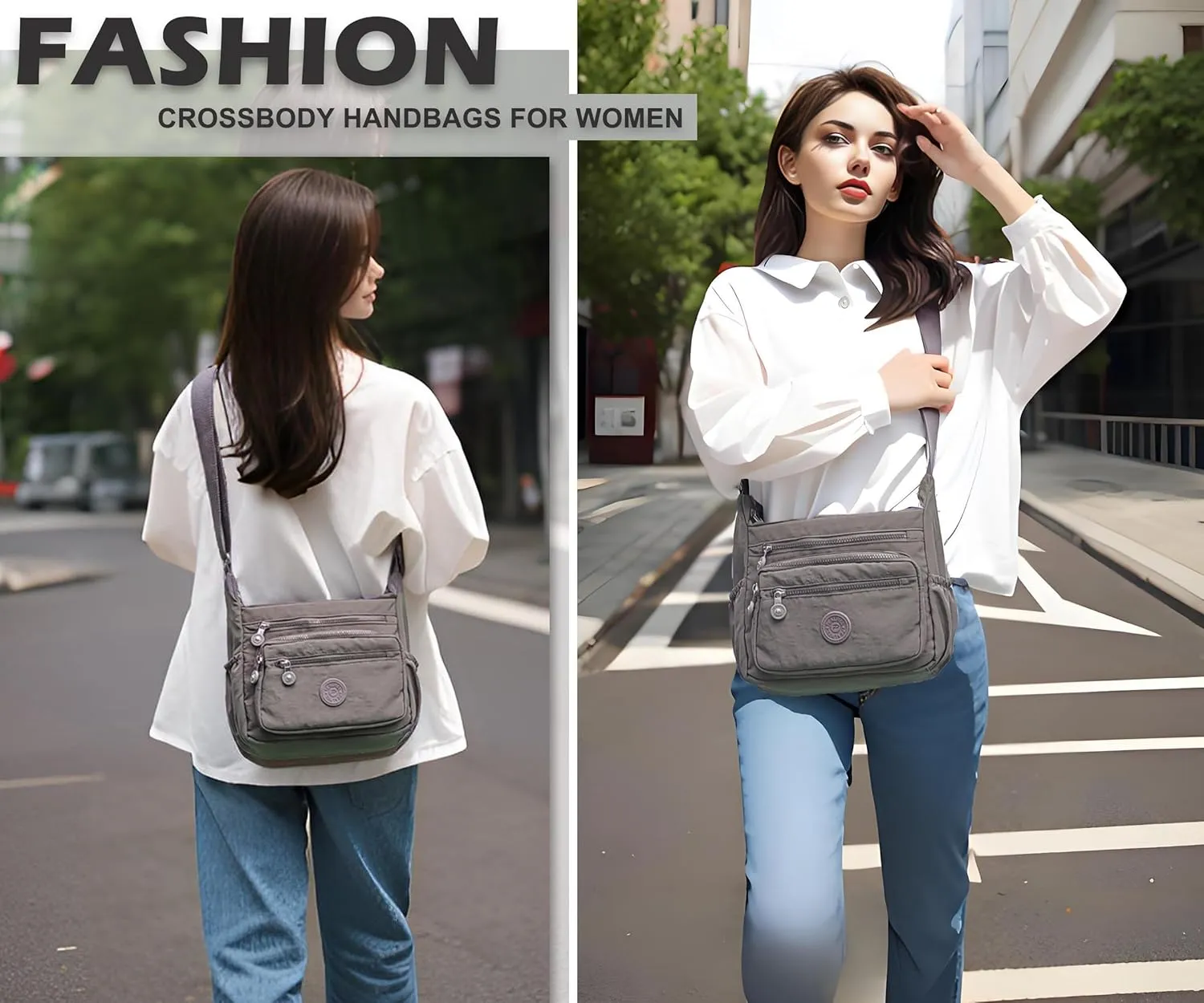 Women Shoulder Handbag Roomy Multiple Pockets Bag Ladies Crossbody Purse Tote Top Handle Satchel