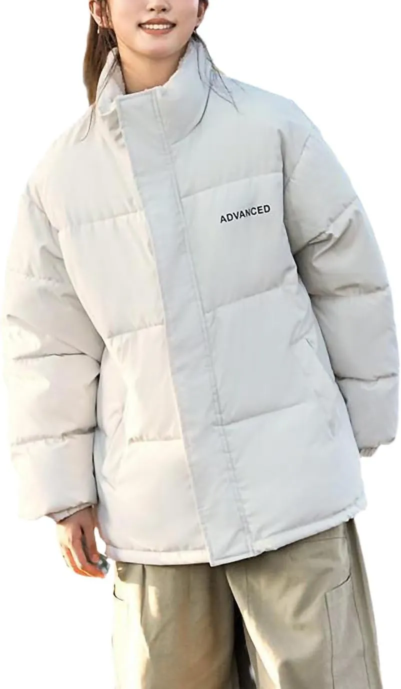 Women Stand Collar Long Sleeve Plus Size Short Coat Female Thick Cotton Padded Short Parkas Overtcoat Winter Jacket