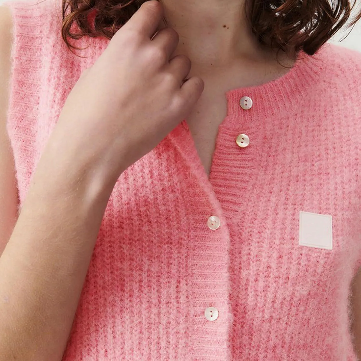 Women Summer Sweater Vest Button Down Round Neck Knitted Tank Top Y2k Sleeveless Sweater Cardigan