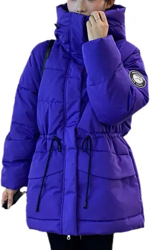 Women Thick Cotton Padded Quilted Jackets Coat Female Oversize Short Overcoat Hooded Puffer Parkas Winter Down Jacket
