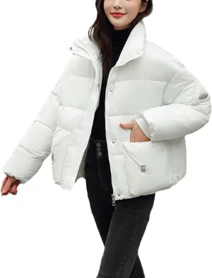 Women Thick Down Cotton Padded Short Coat Female Plus Size Oversize Casual Loose Warm Parkas Winter Jacket